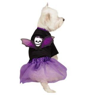 Dog Skull Set Tulle Skirt Skeleton Tee Halloween Costume Pet Puppy s M L