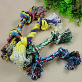 PP Hot Sale Fashion Dog Puppy Pet Cotton Braided Bone Rope Chew Knot Toy HG 0056
