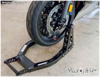 Black Widow Front Rear Wheel Lift Sport Bike Motorcycle Paddock Stand BW 38 Kit