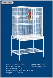 HQ Cages 13221A Parrot Bird Cages 32X21FLIGHT Cage Toy Toys Parrotlets Conures