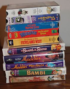 Children's VHS Lot Disney Christian Video VeggieTales Land Before Time ...