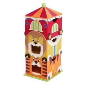 Stacking Animal Circus Storage Unit Toy Box Childrens Furniture Wooden Wood Kids