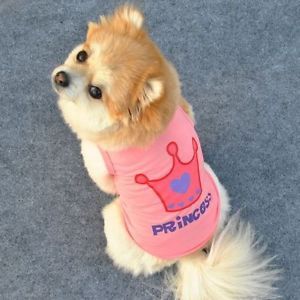 Small Pet Dog Clothes T Shirt Shirts Vest Type Size L A41