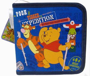 Disney Winnie Pooh Piglet Tigger Eeyore 24 CD DVD Blu Ray Storage Organizer Case