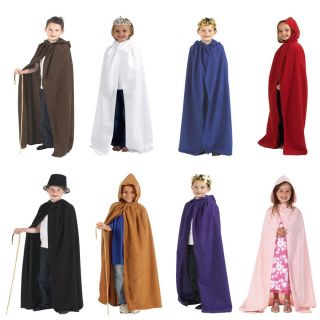 Children’s Boys Girls Kids Cloak Robe Cape Hood Shepherds Halloween Fancy Dress