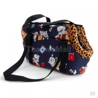 2X Random One Soft Dog Cat Pet Travel Carrier Tote Shoulder Bag Purse Size Small