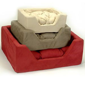 Luxury Square Microsuede Pet Bed Orthopedic Memory Foam Small Dog Bed 23 Fabrics