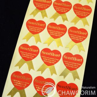 75pcs Sweet Heart Gold Stickers Packing Material Gift Wrap 3cmx3 8cm 1 2inx1 5in