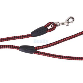 47 inch Braided PU Leather Pet Dog Puppy Leash Lead Rope M