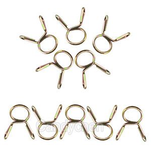 10x 5 16" 8mm Motorcycle motorbike ATV Fuel Line Hose Tubing Spring Clips Clamps