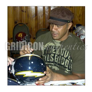 Junior Seau Autographed San Diego Chargers Authentic Pro Line Game Helmet GA