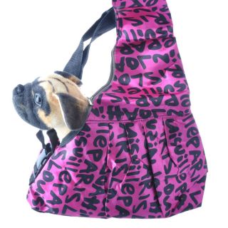 Sling Puppy Pet Carrier Cat Dog Tote Single Shoulder Travel Bag Strip Oxford