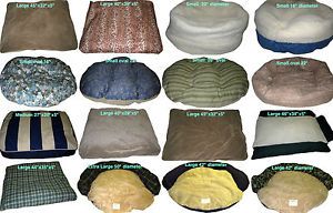 Pet Beds Pads Dog Cat Small Large Extra Large Square Oval Round Comfortable