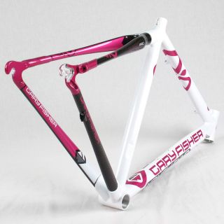 Gary Fisher Arc Pro Aluminum Carbon Road Bike Frame 49cm White Pink