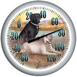 New Springfield 13" Lab Dogs Indoor Outdoor Thermometer