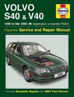 Haynes Workshop Repair Manual Volvo S40 V40 96 04