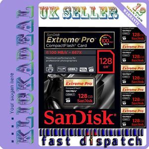 128GB CF Card 128 GB SanDisk Extreme Pro Compact Flash Memory Card
