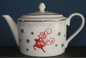 Twinkle Reindeer Teapot Coffee Snowflakes New Christmas Holiday Gift Winter Tea