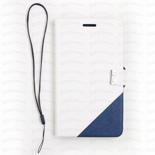 Samsung Galaxy Note Flip Cover Point Diary Case PU Synthetic Leather White