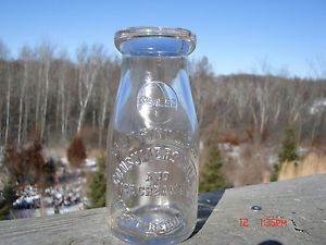 Vintage Dairy Bottle 1 2 Pint Consumer Milk Ice Cream West Bend Wi Wisconsin