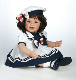 Set Sail Adora Vinyl Baby Sailor Girl Doll in Navy Nautical Outfit New 20"