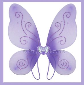 Purple Princess Swirl Dress Up Girls Butterfly Wings Toddler Party Costume Wing