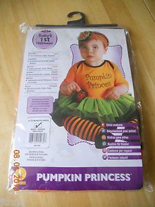 Rubies Pumpkin Princess Dress Tutu Baby Girl Infant 1st Halloween Costume New