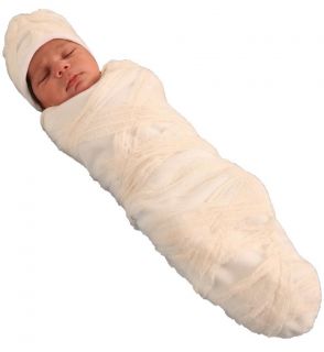 Infant Newborn Baby White Mummy Halloween Bunting Swaddle Costume 0 3 Months