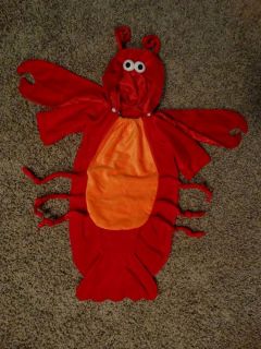 Lobster Costume Bunting Little Mermaid Sebastian Infant Toddler Baby 12 24 Mos