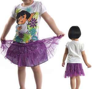 2pcs Kid Girl Dora Pricess Baby Dress Skirt Shirt Party Tutu Outfit Costume 1 5Y