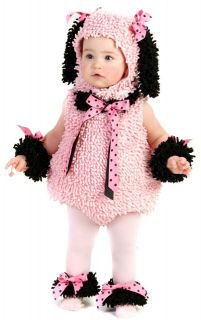 Pinkie Poodle Pink Puppy Dog Halloween Baby Infant Toddler Girls Costume New