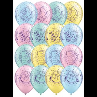 5 Qualatex 11" Pooh Bear Tigger Eeyore Piglet Baby Shower Round Rubber Balloon