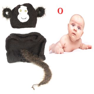 Toddler Baby Kids Photo Prop Knit Crochet Hat Cap Beanie Animal Outfits 0 12M