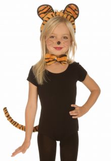 Kids Girls Tiger Cat Halloween Costume Kit