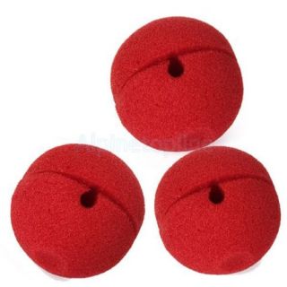 3pcs Red Foam Ball Clown Nose Costume Cosplay Halloween Party Funny Fancy Prop