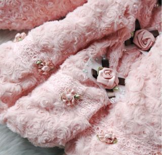 Junoesque Baby Toddler Girl Faux Fur Floral Coat Kids Winter Warm Jacket Costume