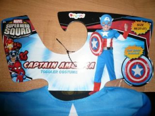 Marvel Super Hero Squad Captain America Child Toddler Halloween Costume Shield