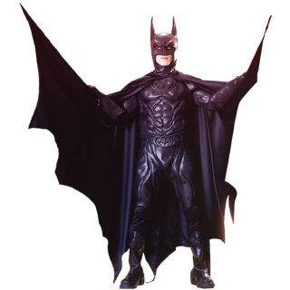 Batman Deluxe XL Adult Mens Costume Movie Black Theme Superhero Party Halloween