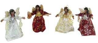 Pack of 48 African American Angel Christmas Ornaments