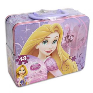 48pc Disney Princess Tangled Rapunzel Puzzle in Storage Tin Lunch Box Gift Bag