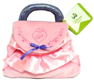 Disney Baby Princess Plush Purse Playset Toy Cell Phone Compact Mirror Handbag