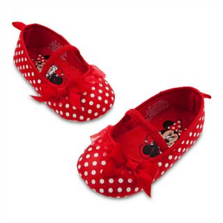 Minnie Mouse Soft Costume Shoes Red or Pink Polka Dot Infant 0 2yr 
