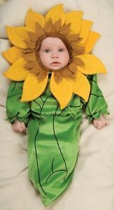 Cute Newborn Baby Sunflower Bunting Halloween Costume