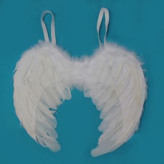 Baby White Feather Angel Wings Fairy Princess Costume Dress Up Photo Prop