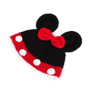 Christmas Gift Cute Newborn Baby Minnie Knit Hat Costume Crochet Photo Prop 0 9M