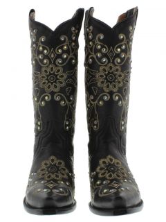 Womens Cowboy Boots Ladies Leather Rhinestone Crystal Rodeo Dance Sexy New 2013