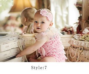 Girl Headband 7 M Baby Skirt Newborn Bodysuit Dress Photography Prop Costume