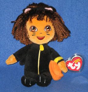 Ty Dora The Explorer Cat Costume Beanie Baby Mint with Mint Tags