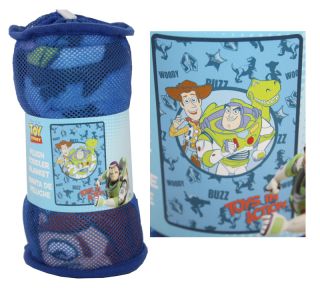 Disney Toy Story Buzz Lightyear Woody Rex Toddler Plush Blanket Fleece Blanket