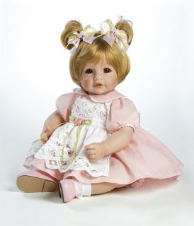 Pink Charmer Adora Vinyl Baby Girl Toddler Doll New 20" Blonde Hair Brown Eyes